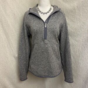 Lululemon Heathered Grey Fleece Thank You Hoodie Womens M / L No Tag Athleisure